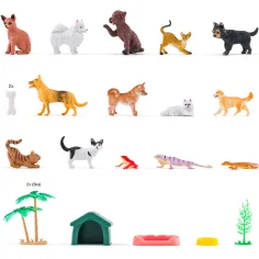 Faunica: Set de joacă cu animale domestice în găleată - Woodyland imaginea 2