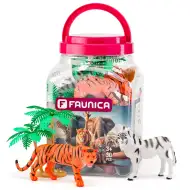 Faunica: Set de joacă cu animale sălbatice în găleată - Woodyland
