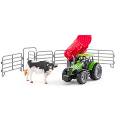 Faunica: Set de joacă tractor cu taur - Woodyland imaginea 2