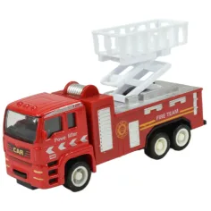 Fire Rescue Team: set de 4 mașini de pompieri din metal imaginea 2