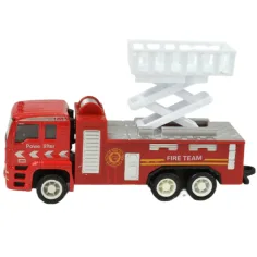 Fire Rescue Team: set de 4 mașini de pompieri din metal imaginea 3