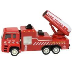 Fire Rescue Team: set de 4 mașini de pompieri din metal imaginea 5