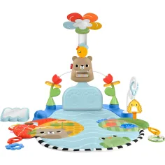 Fisher-Price: Covoraș de joacă interactiv cu ursuleț - Mattel