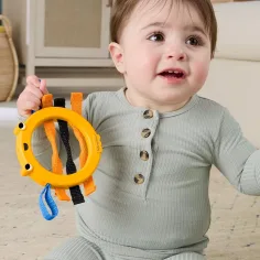 Fisher-Price: Jucărie de mestecat veselă cu albinuță, tematică animală - Mattel imaginea 2