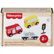 Fisher-Price: Set mașinuțe din lemn - Mattel