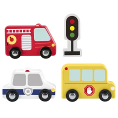 Fisher-Price: Set mașinuțe din lemn - Mattel imaginea 2