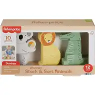 Fisher-Price: Wood Stivuire cu animale din lemn - Mattel