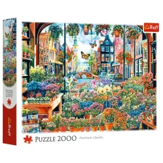 Florărie în Amsterdam, puzzle de 2000 de piese, calitate premium – Trefl