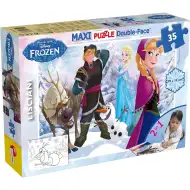 Frozen 2 în 1 maxi puzzle de 35 piese și carte de colorat 70x50cm - Lisciani