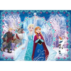 Frozen 2 în 1 puzzle de 250 piese și carte de colorat 50x35cm - Lisciani imaginea 2