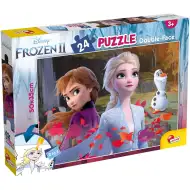 Frozen 2, puzzle și carte de colorat 2 în 1, 24 piese, 50x35cm - Lisciani