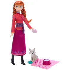 Frozen: Anna și setul cu figurine de joacă cu Elsa mică - Mattel imaginea 2