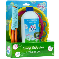 FruBlu: Set Delux pentru făcut bule de săpun, cu 0,4 l de lichid