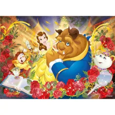 Frumoasa și Bestia 2 în 1 puzzle de 108 piese și carte de colorat 50x35cm - Lisciani imaginea 2