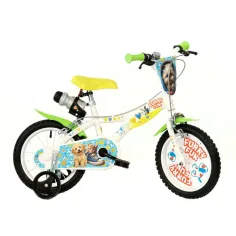 Furry Fun bicicletă pentru copii cu căței și pisici, mărimea 14 - Dino Bikes