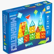 Geomag: Set de construcție magnetică Magnetic Tiles Gems, 16 piese