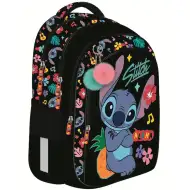Ghiozdan școlar negru Stitch Aloha, rucsac BPL58 40x29x19cm