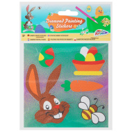 Grafix: Autocolant de Paște pentru pictură cu diamante, pachet de 5 buc., în 2 variante, 1 buc.