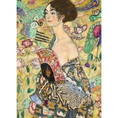 Gustav Klimt: Doamna cu evantai puzzle de 1000 de piese - Trefl imaginea 2