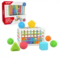 Happy World: Selecție veselă de forme, joc de dezvoltare a abilităților, set de 12 piese