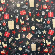 Hârtie de ambalat Holly Christmas 200x70cm