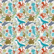 Hârtie de ambalat cu animale marine 100x70 cm