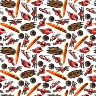 Hârtie de ambalat cu curse în flăcări 100x70cm