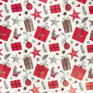 Hârtie de ambalat pentru cadouri roșie 200x70cm