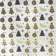 Hârtie de împachetat cu globuri aurii, 200x70cm