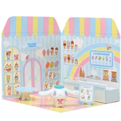 Hello Kitty: figurină Cinnamoroll cu gelaterie și casă decorabilă cu autocolante - Comansi imaginea 3
