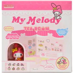 Hello Kitty: Figurină My Melody Tea Room cu casă decorabilă cu autocolante - Comansi imaginea 2