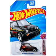 Hot Wheels: 85 Honda City Turbo II mașinuță neagră 1/64 - Mattel