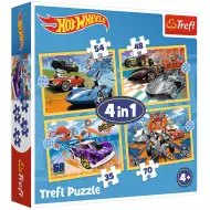 Hot Wheels 4 în 1 puzzle - Trefl