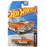 Hot Wheels: Custom 72 Chevy Luv mașinuță portocaliu-alb 1/64 – Mattel