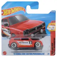 Hot Wheels: Honda Civic Custom 73 roșu, mașinuță la scară 1/64 - Mattel