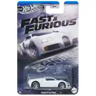Hot Wheels: Mașinuță Bugatti Veyron albă Fast &amp; Furious 1/64 - Mattel