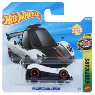 Hot Wheels: Mașinuță albă Pagani Zonda Cinque 1/64 - Mattel
