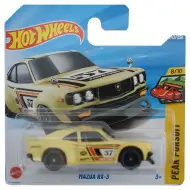 Hot Wheels: Mazda RX-3 mașinuță galbenă 1/64 - Mattel