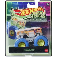 Hot Wheels Monster Trucks: 5 Alarm, mașinuță în scara 1/64 care luminează în întuneric – Mattel