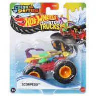 Hot Wheels Monster Trucks: Mașinuță monster cu schimbare de culoare - Scorpedo - Mattel