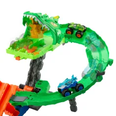 Hot Wheels Monster Trucks: Set de piste Cursa Dragonului - Mattel imaginea 3