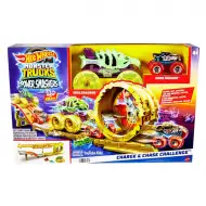 Hot Wheels Monster Trucks: Set de urmărire Power Smasher - Mattel