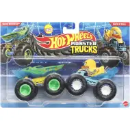 Hot Wheels Monster Trucks: Wave Wrecker vs Duck N Roll set de 2 mașinuțe 1/64 - Mattel
