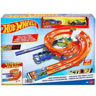 Hot Wheels: Pista de curse cu două benzi și 2 mașini de curse - Mattel