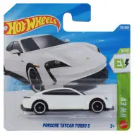 Hot Wheels: Porsche Taycan Turbo S alb, mașinuță 1/64 - Mattel