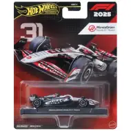 Hot Wheels Premium: Mașinuță MoneyGram Haas Formula 1, Nr.:31, scară 1/64 - Mattel