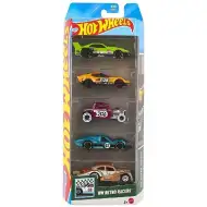 Hot Wheels: Set de 5 mașinuțe Retro Racers 1/64 - Mattel