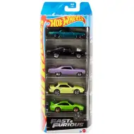 Hot Wheels: Set de 5 mini-mașini Fast &amp; Furious 1/64 – Mattel