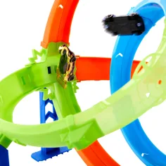 Hot Wheels: Set de pistă pentru cascadorii cu dublă buclă - Mattel imaginea 2