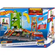 Hot Wheels: Stație de încărcare oraș set de pistă cu 1 mașinuță - Mattel